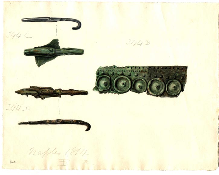 344B, C, D bronze armour pieces